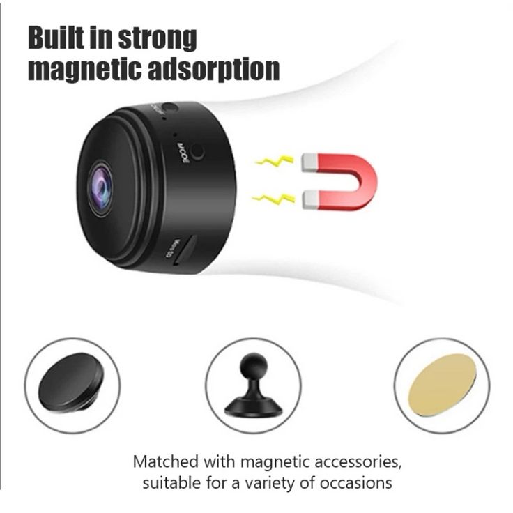 A9 Mini WiFi Spy Camera for Home Security, Office Monitoring, Baby/Nanny Cam & Remote Surveillance