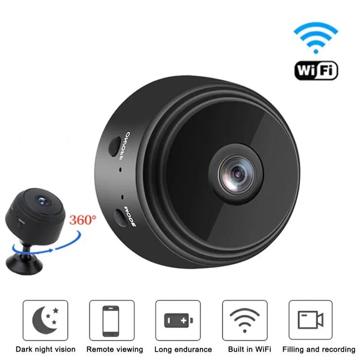 A9 Mini WiFi Spy Camera for Home Security, Office Monitoring, Baby/Nanny Cam & Remote Surveillance