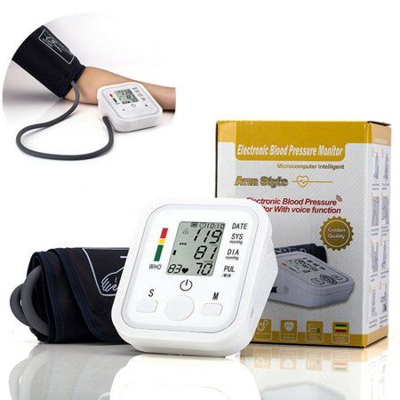 Medical Digital Arm BP Blood Pressure Monitor Automatic Tensiometer Tonometer Sphygmomanometer Heart Rate Pulse Meter Oximeter