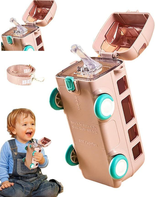 Cute Bus-Shaped Water Bottle with Strap – 500ml