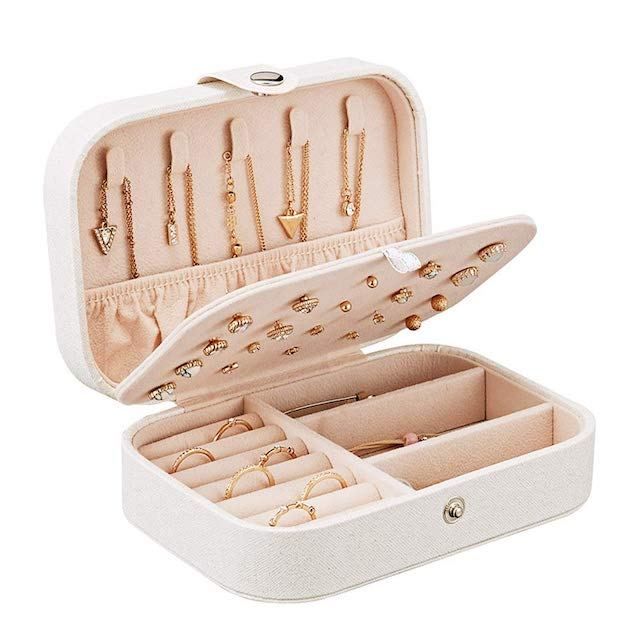 Blush Velvet Luxe Jewelry Organizer Box