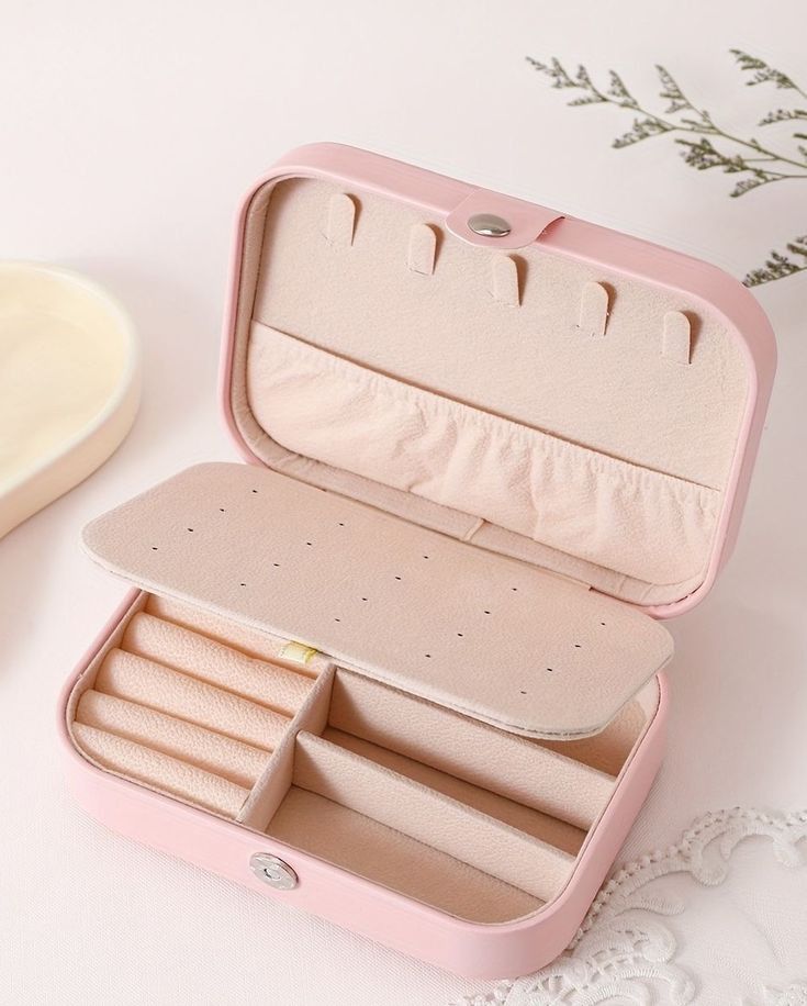 Blush Velvet Luxe Jewelry Organizer Box